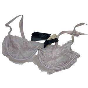 NWT Victoria’s Secret Sheer Lace Bra Pearl & Rhinestone 32C Designer Collection